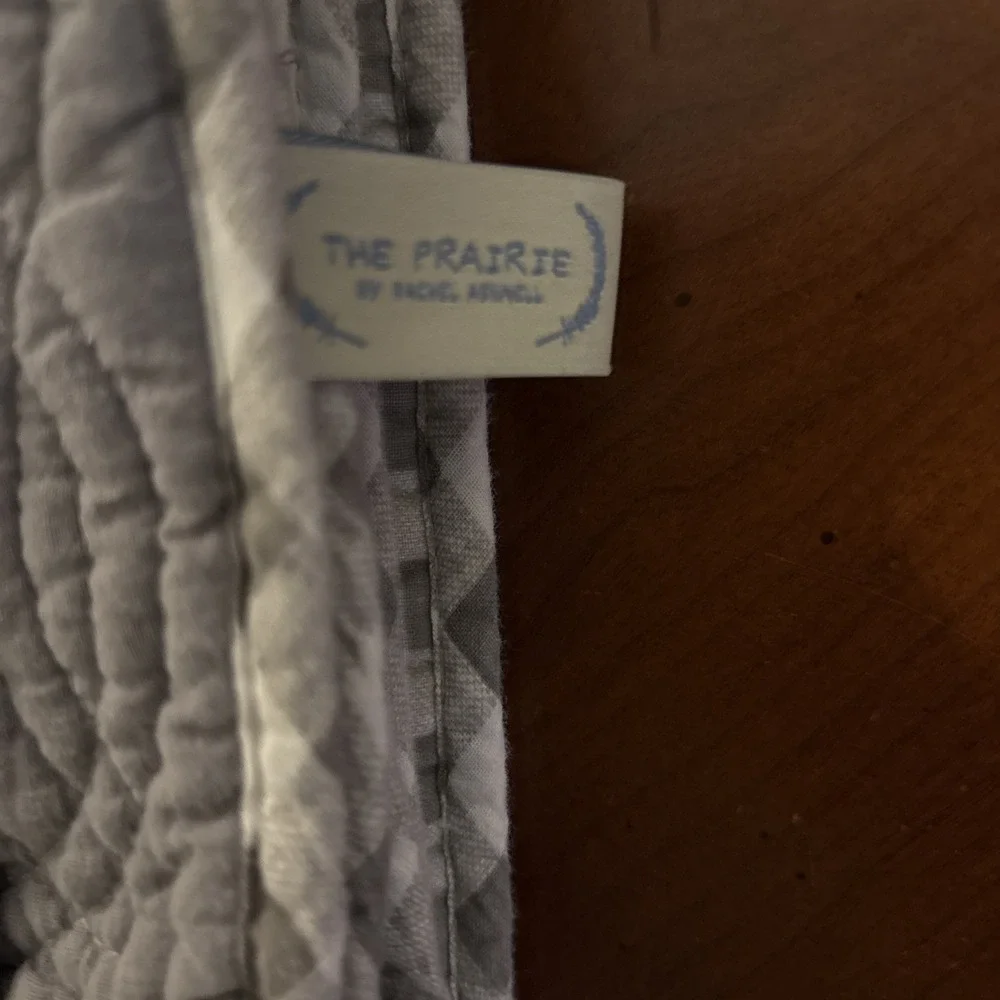 The Farmhouse‎ Rachel Ashwell gray white cotton Table cloth Runner 14 x 64 NWOT